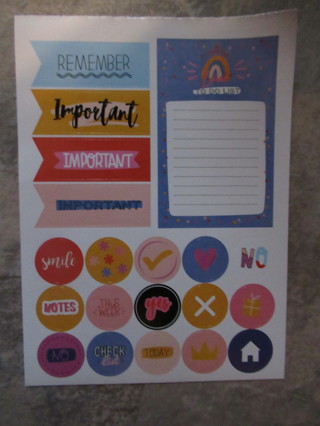 A sheet Of Reminder stickers