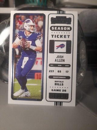 2022 Josh Allen Panini Season Ticket Buffalo Bills