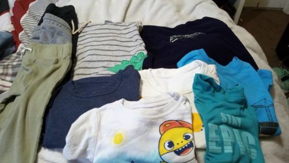 Boys size 24m to 2T clothing lot