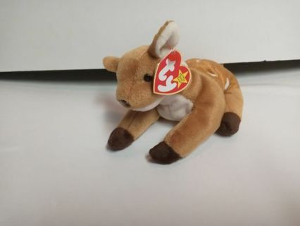 1998 Ty Beanie Baby Whisper Deer Fawn Brown Tan April 5 1997 Birthday Cute