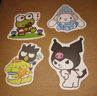 Kawaii Sanero Emoji laptop computer stickers, Kuromi, Cinnamoroll, Keroppi, Pom Pom Batz maru