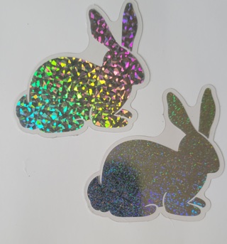 2 Glitter Stickers 