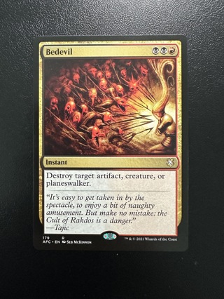 Bedevil MTG Magic the Gathering AFC Rare Card