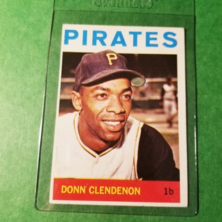 1964 - TOPPS BASEBALL CARD NO. 163 - DONN CLENDENON - PIRATES - EXMT+