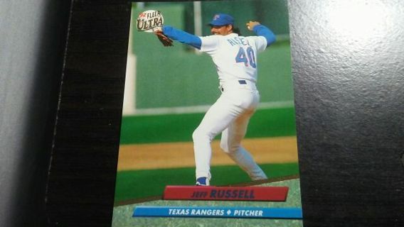 1992 FLEER ULTRA JEFF RUSSELL TEXAS RANGERS BASEBALL CARD# 140