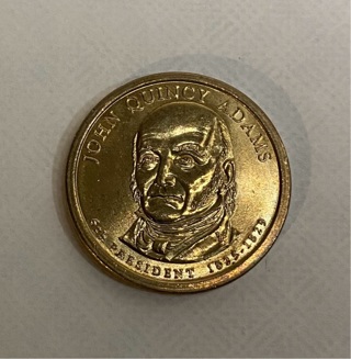 2008 P John Quincy Adams Golden Dollar Coin!