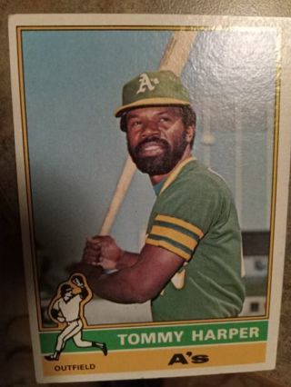 1976 TOPPS TOMMY HARPER OAKLAND A'S ATHLETICS BASEBALL CARD# 274