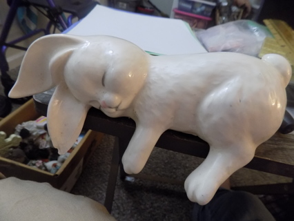 Ceramic 8 in. sleeping bunny shelf sitter