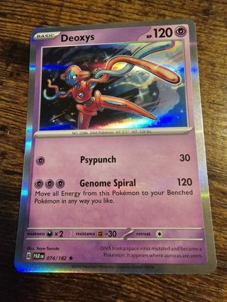 Pokemon Deoxys holo rare card 074/182