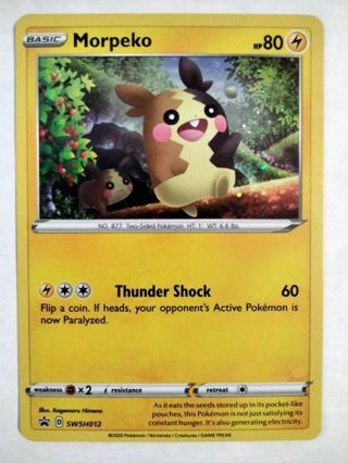 Morpeko swsh 012 rare holo promo pokemon