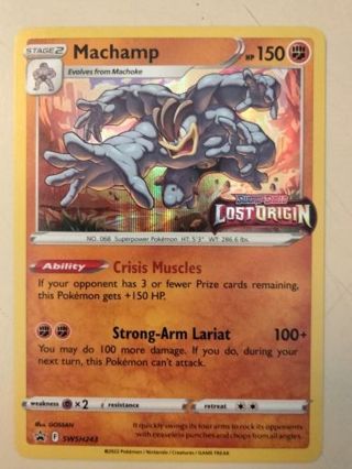 Machamp swsh 243 prerelease holo promo NM Pokemon