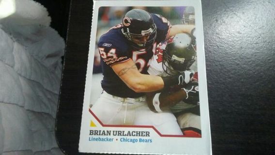 1997 SPORTS ILLUSTEATED FOR KIDS BRIAN URLACHER CHICAGO BEARS FOOTBALL STICKER CARD