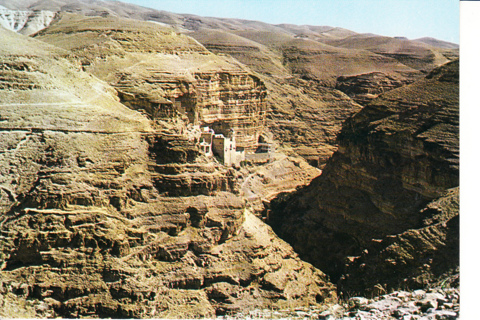 Vintage Postcard Wadi Kelt, Israel 