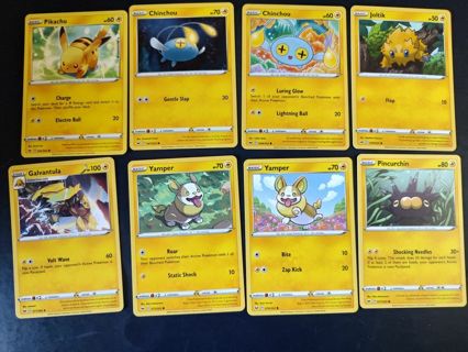 Pokemon SWSH Base Set Electric 8 Cards