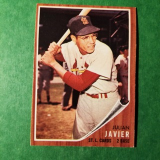  1962 - TOPPS EXMT - NRMT BASEBALL - CARD NO.  118 - JULIAN JAVIER - CARDINALS