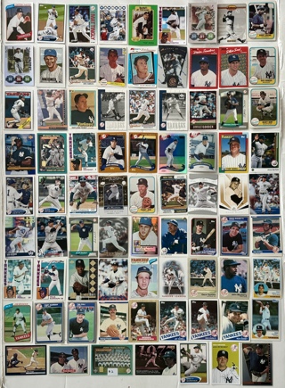 New York Yankees 1970s to 2000s Topps / Fleer / Donruss / Upper Deck Baseball Cards Lot of 79