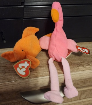 NEW - TY Teeny Beanie Babies - "Goldie" & "Pinky" 