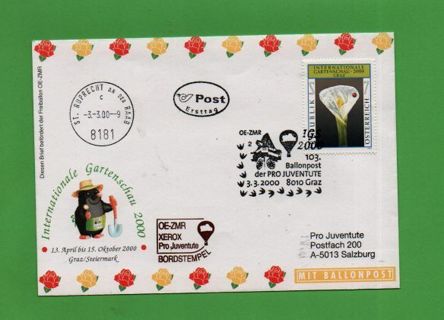 103. Balloon post Austria - 2000 - combined with FDC of the stamp