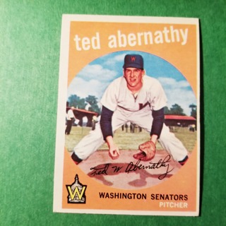  1959 - TOPPS EXMT - NRMT BASEBALL - CARD NO. 169 - TED ABERNATHY- SENATORS