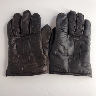 Men’s leather winter gloves brown used