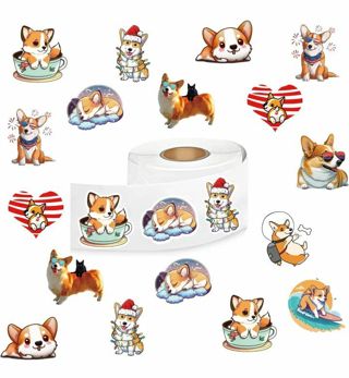 ↗️⭕(10) 1" CORGI STICKERS!! (SET 1 of 2) DOG