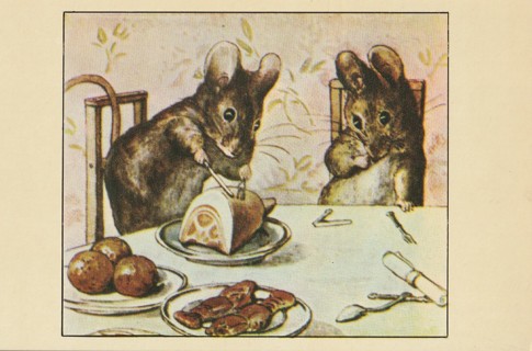 Vintage Unused Postcard: a: Benjamin Bunny, Beatrix Potter