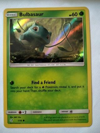 Bulbasaur 1/18 rare holo nm pokemon