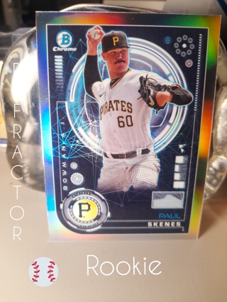 Paul Skenes 2024 Bowman Chrome Refractor Rookie Pirates