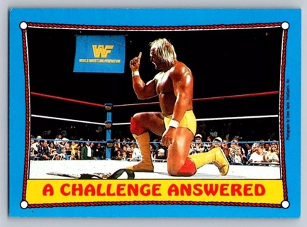 1987 Topps WWF #36 A Challenge Answered