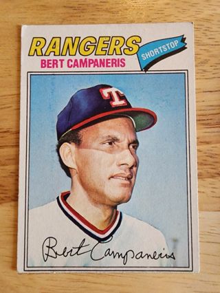 77 Topps Bert Campaneris crease