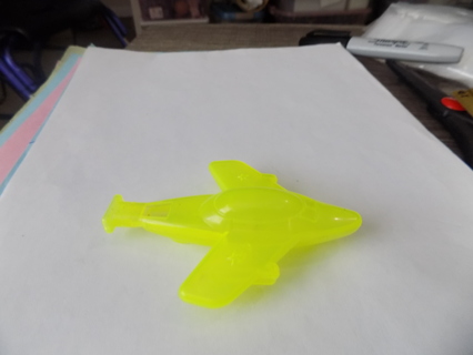 Lemon yellow plastic airplane shape whistle