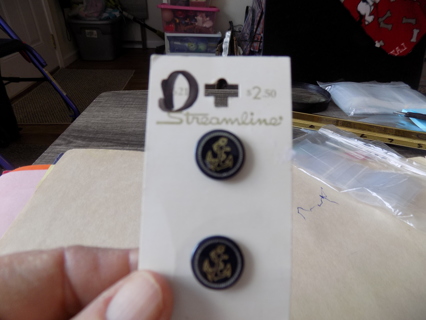 Vintage yet NIP Streamline 2 black anchor buttons