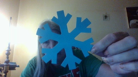 Blue Snowflake Paper Stock Punch Out 