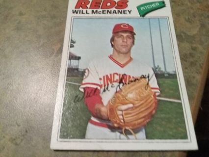 1977 TOPPS WILL MCENANEY CINCINNATI REDS BASEBALL CARD# 160