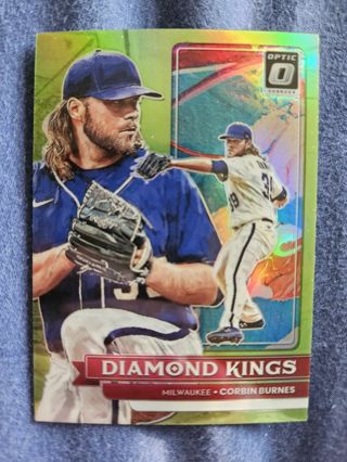 2022 Donruss Optic Diamond Kings Lime Green Corbin Burnes