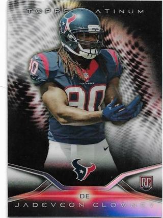 2014 TOPPS PLATINUM JADEVEON CLOWNEY HOLO ROOKIE CARD