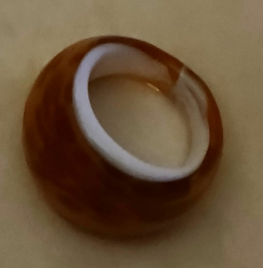 FREE: vintage cased glass ring