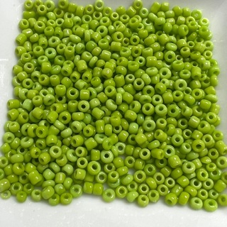 Lime Green 2mm Glass Seed Beads Czech