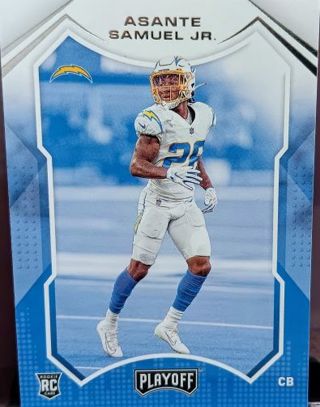 2021 PANINI PLAYOFF ASANTE SAMUEL JR ROOKIE RC # 264 LOS ANGELES CHARGERS