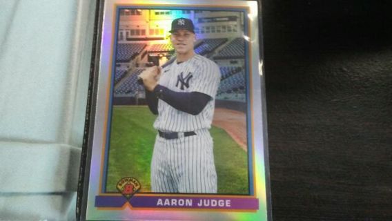 2021 BOWMAN CHROME AARON JUDGE NEW YORK YANKEES BASEBALL CARD# 91B-AJ