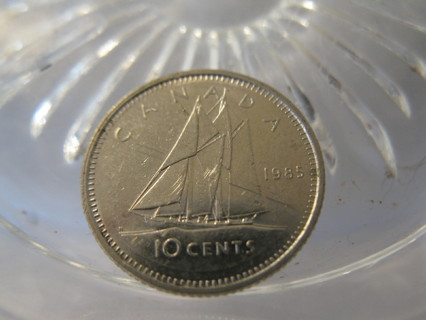 (FC-650) 1985 Canada: 10 Cents {partial Double rim}