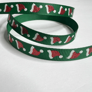 Free: Green Grosgrain Santa Hat 3/8” Ribbon