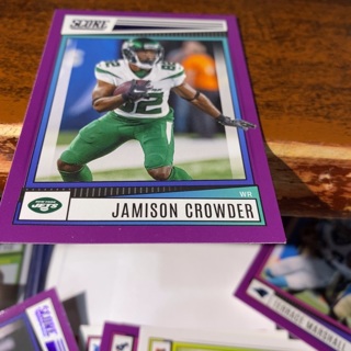 2022 score purple Jamison crowder football card 