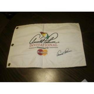 SIGNED/AUTOGRAPHED-PGA EVENT FLAG-ARNOLD PALMER-HOF-GOLF-MASTERCARD INVITATIONAL-BAY HILL-LOOK!