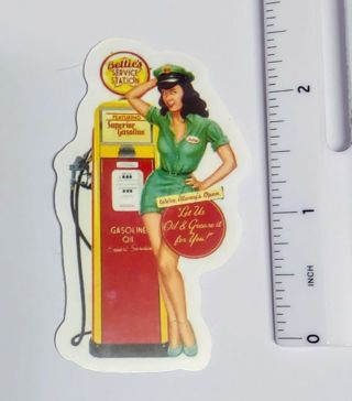 Gas Pump Pin Up Vinyl Decal Sticker - Laptop - Scrapbook - Crafts