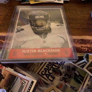 2013 topps archives 1968 stand up Justin Blackmon football card 