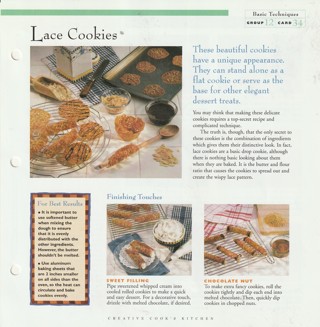 Basic Cooking/Baking Techniques Leaflet: Lace Cookies