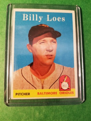 1958 - TOPPS EXMT - NRMT BASEBALL - CARD NO. 359 - BILLY LOES - ORIOLES