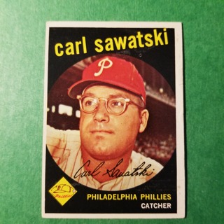 1959 - TOPPS BASEBALL CARD NO. 56 - ARL SAWATSKI - PHILLIES - SHARP