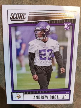 2022 SCORE ANDREW BOOTH JR MINNESOTA VIKINGS FOOTBALL CARD# 326